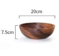 Acacia Wooden Bowl - Handcrafted Wooden Tableware for Tea &amp; Dining (Multiple Sizes Available)