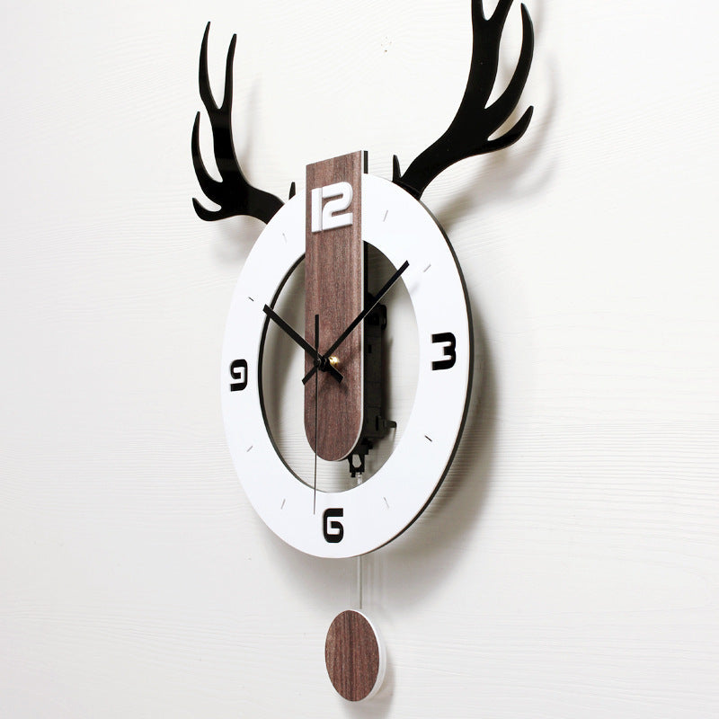 Luxury Nordic Wall Clock Collection - Water Drop, Deer Head, Dog, Panda &amp; More Designs