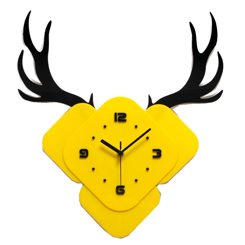 Luxury Nordic Wall Clock Collection - Water Drop, Deer Head, Dog, Panda &amp; More Designs