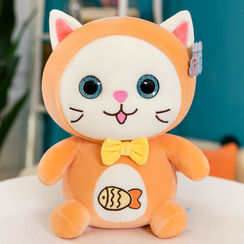 Creative Big Eye Cat Plush Toy Doll – Soft Animal Pillow for Comfort &amp; Decor