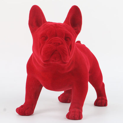 French Fighting Dog Resin Model – Modern Minimalist Animal Ornament for Home Decor