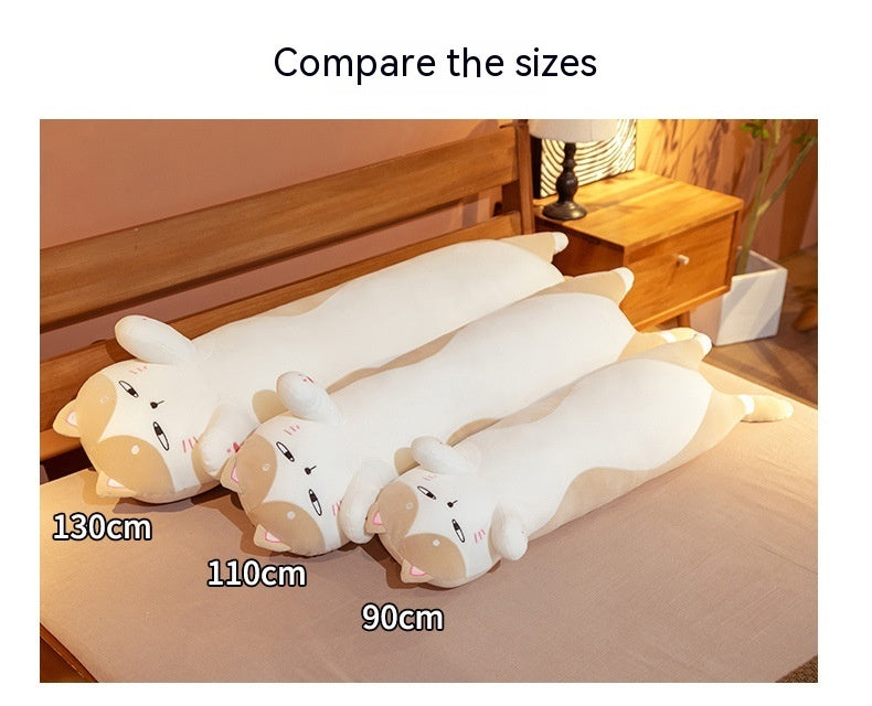 Cat Long Pillow Plush Toy – Soft Cuddly Body Pillow for Comfort &amp; Decor