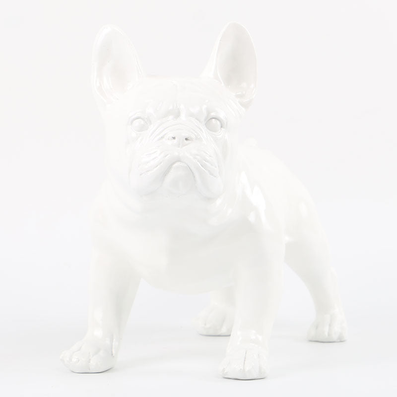 French Fighting Dog Resin Model – Modern Minimalist Animal Ornament for Home Decor