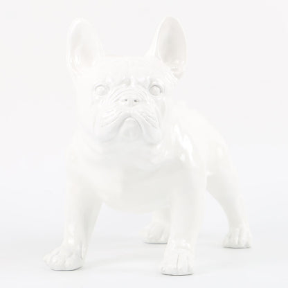 French Fighting Dog Resin Model – Modern Minimalist Animal Ornament for Home Decor