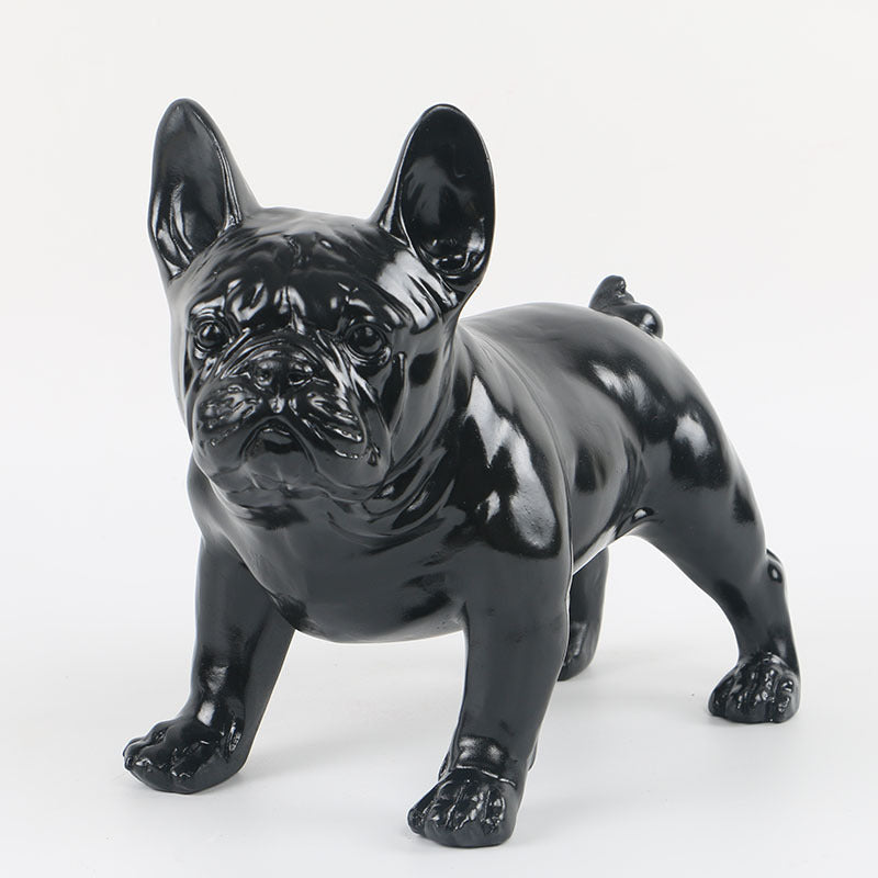 French Fighting Dog Resin Model – Modern Minimalist Animal Ornament for Home Decor