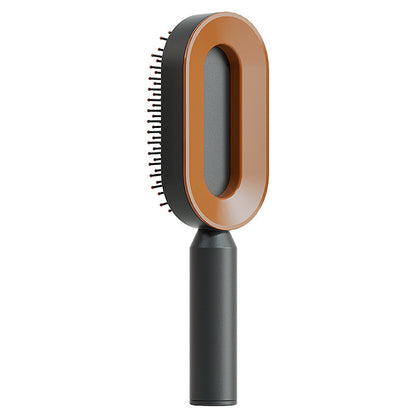 Self-Cleaning Hair Brush with Air Cushion &amp; Scalp Massage – Anti-Static Hairbrush for All Hair Types