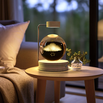 Crystal Ball Cosmic Night Light - 3D LED USB Bedside Lamp for Home Décor &amp; Gift