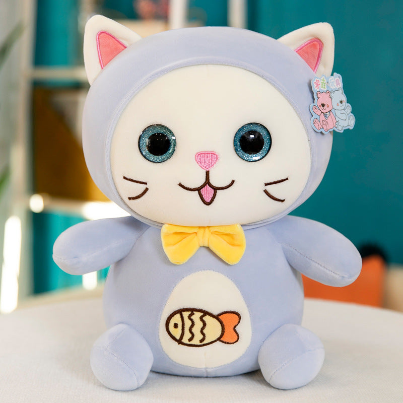 Creative Big Eye Cat Plush Toy Doll – Soft Animal Pillow for Comfort &amp; Decor