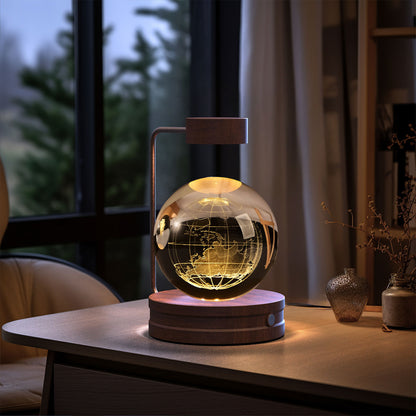 Crystal Ball Cosmic Night Light - 3D LED USB Bedside Lamp for Home Décor &amp; Gift